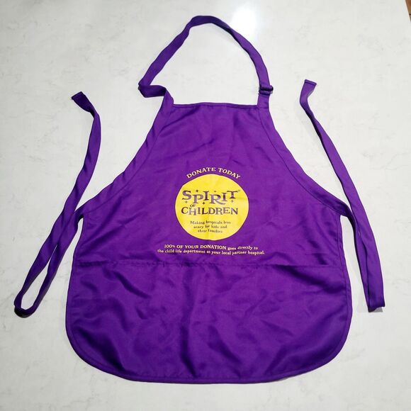 Official Spirit Discontinued 2019 Halloween Purple Employee Work Apron 4 Pocket - Picture 2 of 8